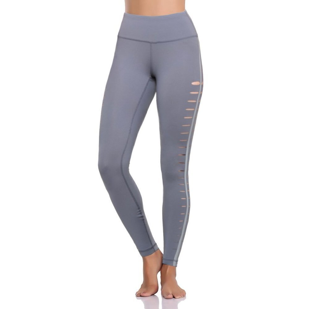 NWT Vina Side Cutout Reflective Strips Moisture Wicking Athletic Leggings